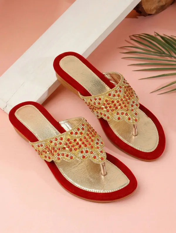 EVICTA_Evicta_footwear_Women_partywear_Heels_Sandal_Casuals_For_Women_(Red_,_8)