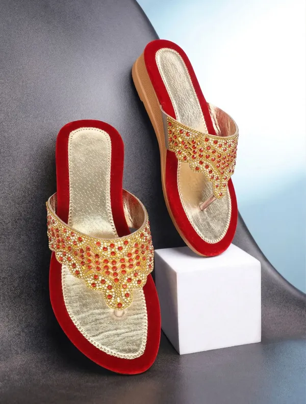 EVICTA_Evicta_footwear_Women_partywear_Heels_Sandal_Casuals_For_Women_(Red_,_8)