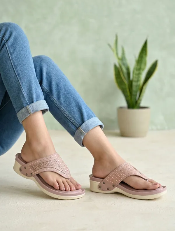 EVICTA_Evicta_Women_Wedges_&_Partywear_Sandal_Casuals_For_Women_(Pink_,_5)