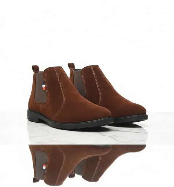 EVICTA_Evicta_Suide_Leather_Lightweaight_Trendy_Walking_Slip_On_chalsea_boot_Boots_For_Men_(Brown_,_8)