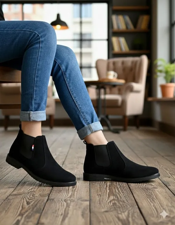 EVICTA_Evicta_Suide_Leather_Lightweaight_Trendy_Walking_Slip_On_chalsea_boot_Boots_For_Men_(Black_,_10)