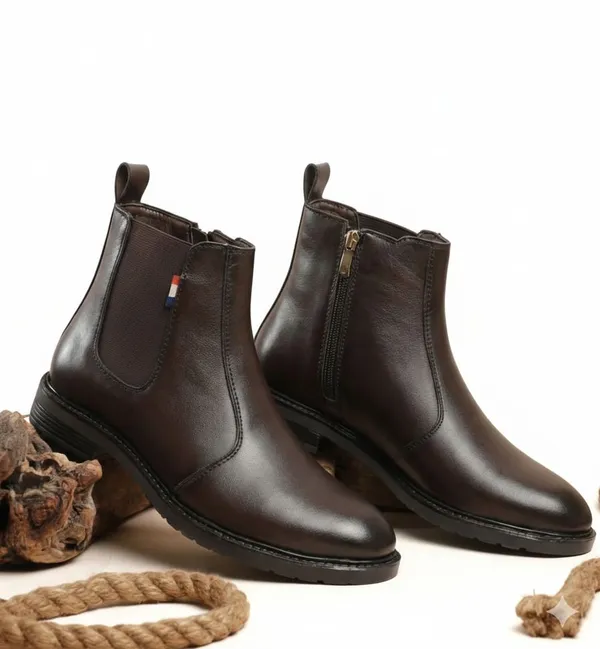 EVICTA_synthetic_Leather_Lightweaight_Trendy_Walking_zip_chalsea_boot_Boots_For_Men_(Brown_,_7)