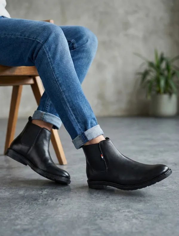 EVICTA_Evicta_Synthetic_Leather_Lightweaight_Trendy_Walking_Slip_On_chalsea_boot_Boots_For_Men_(Black_,_7)