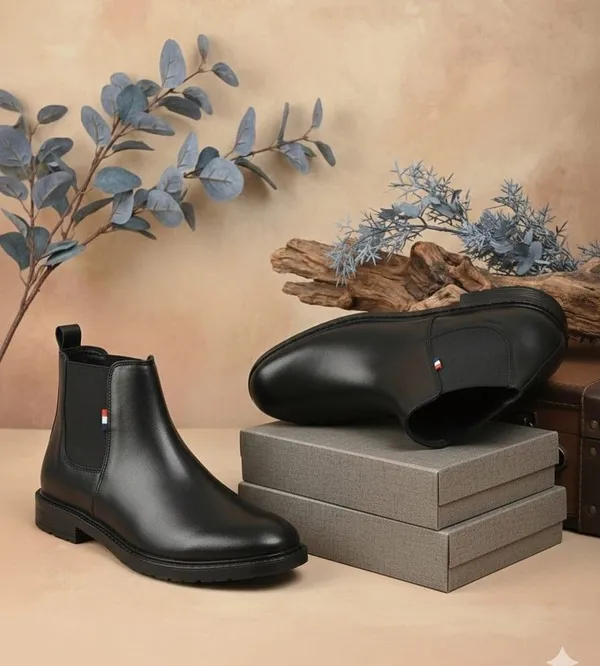 EVICTA_Evicta_Synthetic_Leather_Lightweaight_Trendy_Walking_Slip_On_chalsea_boot_Boots_For_Men_(Black_,_7)