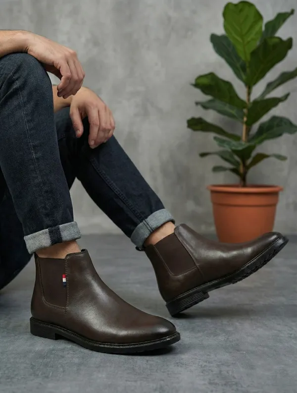 EVICTA_Evicta_Synthetic_Leather_Lightweaight_Trendy_Walking_Slip_On_chalsea_boot_Boots_For_Men_(Brown_,_9)