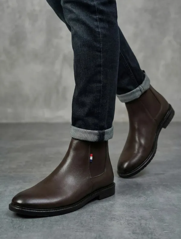 EVICTA_Evicta_Synthetic_Leather_Lightweaight_Trendy_Walking_Slip_On_chalsea_boot_Boots_For_Men_(Brown_,_9)