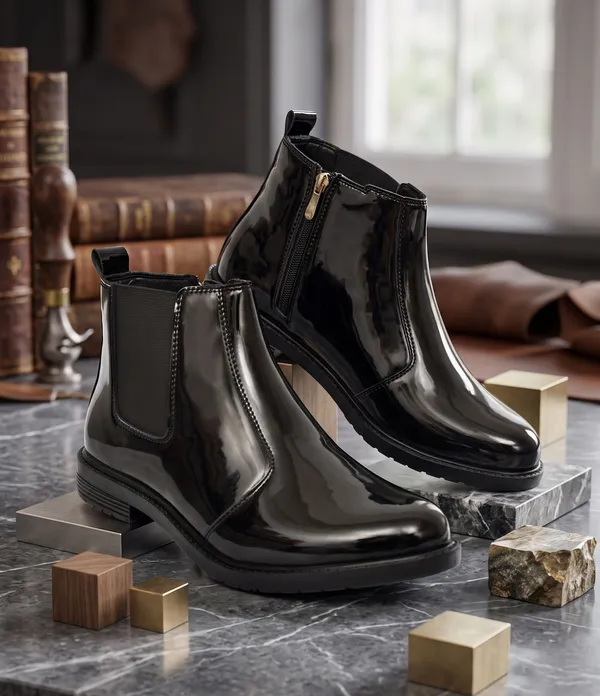 EVICTA_Evicta_Patent_Leather_Lightweaight_Trendy_Walking_zip_chalsea_boot_Boots_For_Men_(Black_,_6)