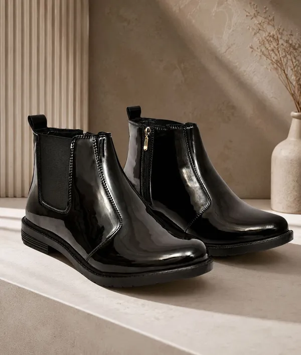 EVICTA_Evicta_Patent_Leather_Lightweaight_Trendy_Walking_zip_chalsea_boot_Boots_For_Men_(Black_,_6)