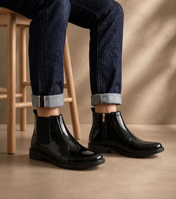 EVICTA_Evicta_Patent_Leather_Lightweaight_Trendy_Walking_zip_chalsea_boot_Boots_For_Men_(Black_,_6)