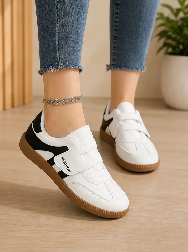 EVICTA__Women's_White_&_Black_Lightweight_Comfort_Sneakers_Slip_On_Sneakers_For_Women_(White_,_4)