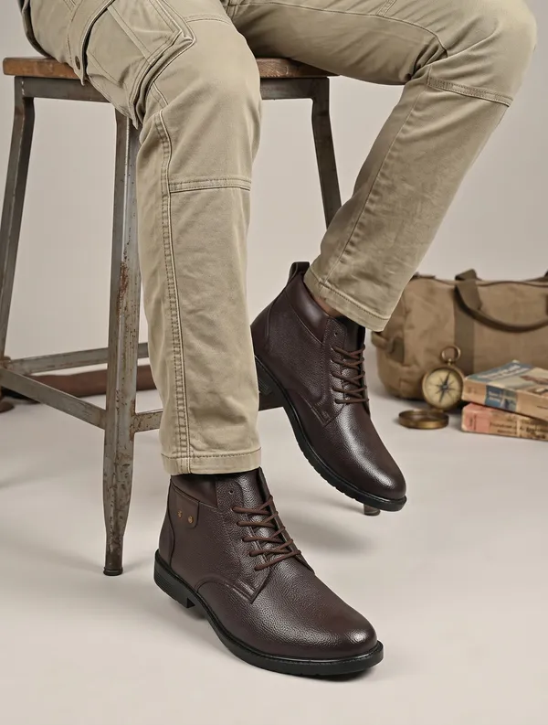 EVICTA_Evicta_synthetic_Leather_Lightweaight_Trendy_Walking_Lace_casual_boot_Boots_For_Men_(Brown_,_9)