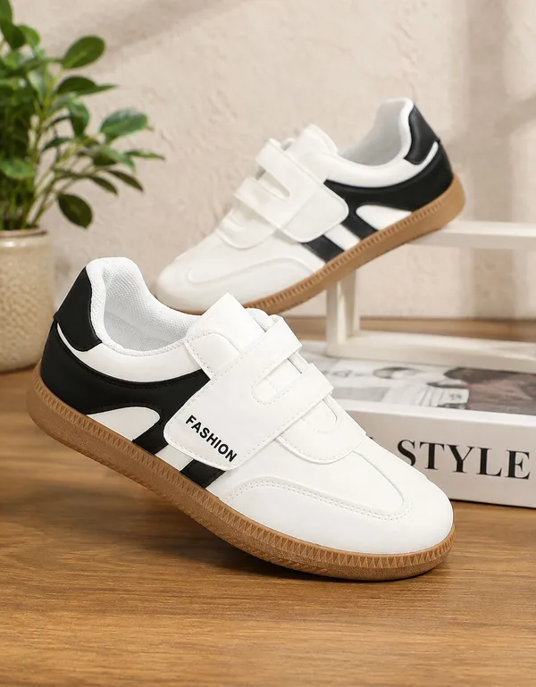 EVICTA_Evicta_Retro_Street_Classic_Women’s_Velcro_Formal_Casuals_For_Women_(White_,_8)