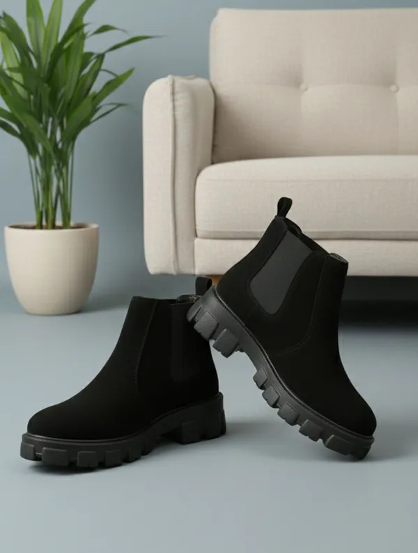 EVICTA_Women's_Chelsea_Boots_|_Sleek_Everyday_Style_Boots_For_Women_Boots_For_Women_(Black_,_8)