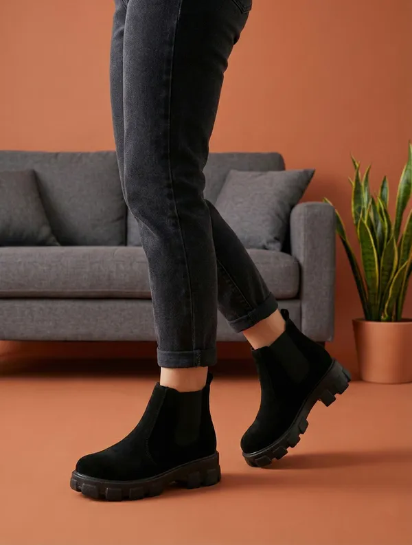 EVICTA_Women's_Chelsea_Boots_|_Sleek_Everyday_Style_Boots_For_Women_Boots_For_Women_(Black_,_8)