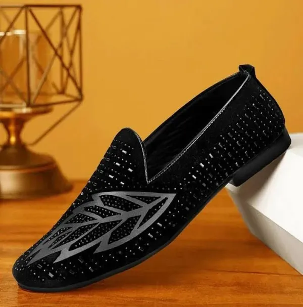 EVICTA_party_Wedding_Shoes_For_Men_Jutis_For_Men_casual_shoes_partywear_shoes_Party_Wear_For_Men_(Black_,_6)