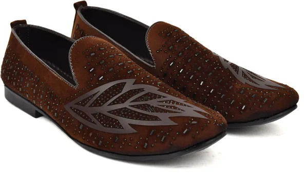 EVICTA_party_Wedding_Shoes_For_Men_Jutis_For_Men_casual_shoes_partywear_shoes_Party_Wear_For_Men_(Brown_,_7)