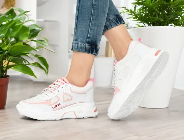 EVICTA_footwear_Women_partywear/_Casual_Running_shoes_Casuals_For_Women_(White,_Pink_,_4)