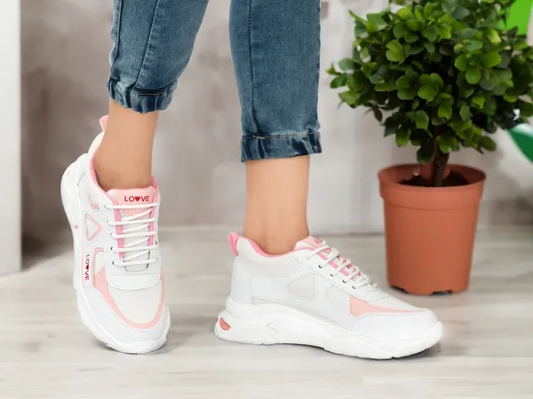 EVICTA_footwear_Women_partywear/_Casual_Running_shoes_Casuals_For_Women_(White,_Pink_,_4)