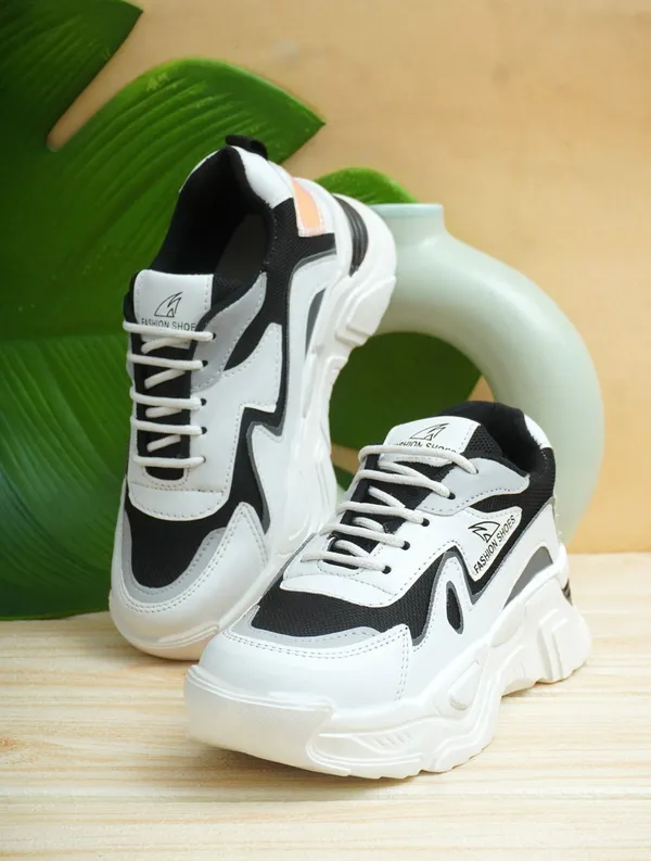EVICTA_Evicta_footwear_Women_partywear/_Casual_Running_shoes_Casuals_For_Women_(Black,_White_,_4)