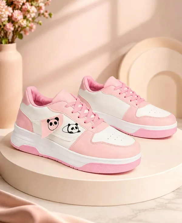 EVICTA_Evicta_footwear_Women_partywear/_Casual_Running_shoes_Casuals_For_Women_(White,_Pink_,_7)