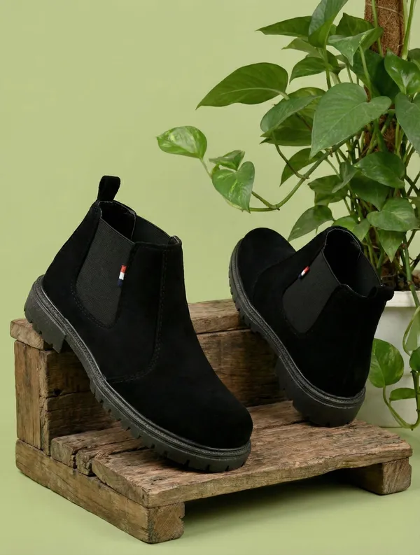 EVICTA_Men_Stylish_Black_Suede_Chelsea_Boots_|_Casual_Slip-On_Ankle_Length_Boots_Boots_For_Men_(Black_,_8)