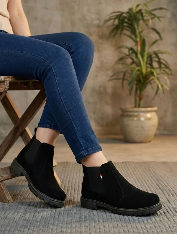 EVICTA_Men_Stylish_Black_Suede_Chelsea_Boots_|_Casual_Slip-On_Ankle_Length_Boots_Boots_For_Men_(Black_,_7)