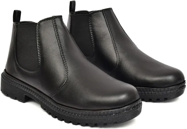EVICTA_Evicta_synthetic_Leather_Lightweaight_Trendy_Walking_Slip_On_chalsea_boot_Boots_For_Men_(Black_,_9)