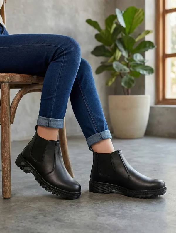 EVICTA_Evicta_synthetic_Leather_Lightweaight_Trendy_Walking_Slip_On_chalsea_boot_Casuals_For_Men_(Black_,_8)