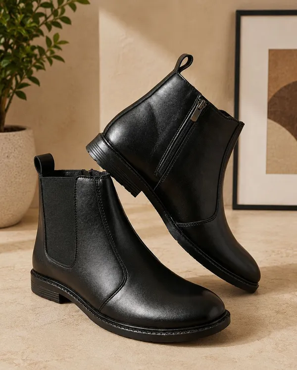EVICTA_synthetic_Leather_Lightweaight_Trendy_Walking_zip_chalsea_boot_Boots_For_Men_(Black_,_10)