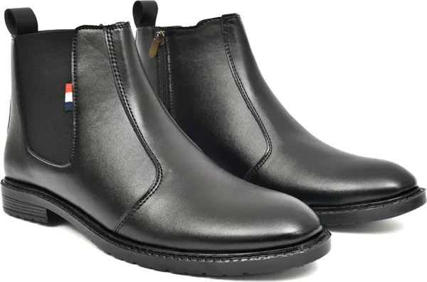 EVICTA_synthetic_Leather_Lightweaight_Trendy_Walking_zip_chalsea_boot_Boots_For_Men_(Black_,_9)