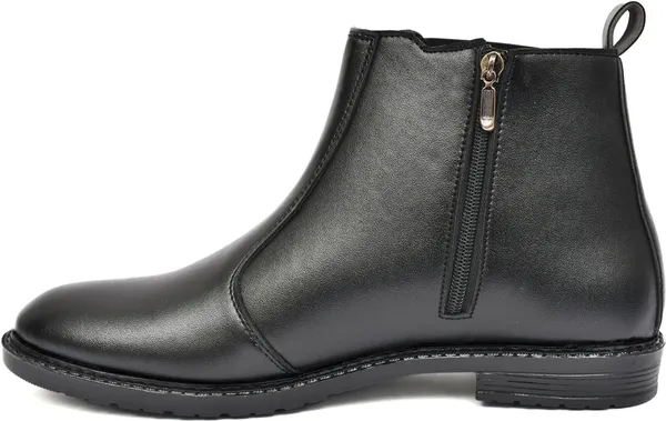 EVICTA_synthetic_Leather_Lightweaight_Trendy_Walking_zip_chalsea_boot_Boots_For_Men_(Black_,_9)