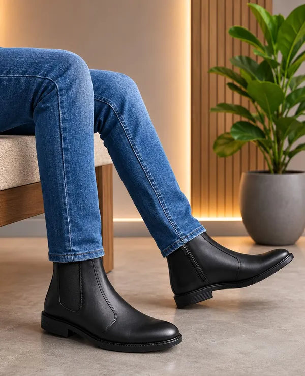 EVICTA_synthetic_Leather_Lightweaight_Trendy_Walking_zip_chalsea_boot_Boots_For_Men_(Black_,_9)