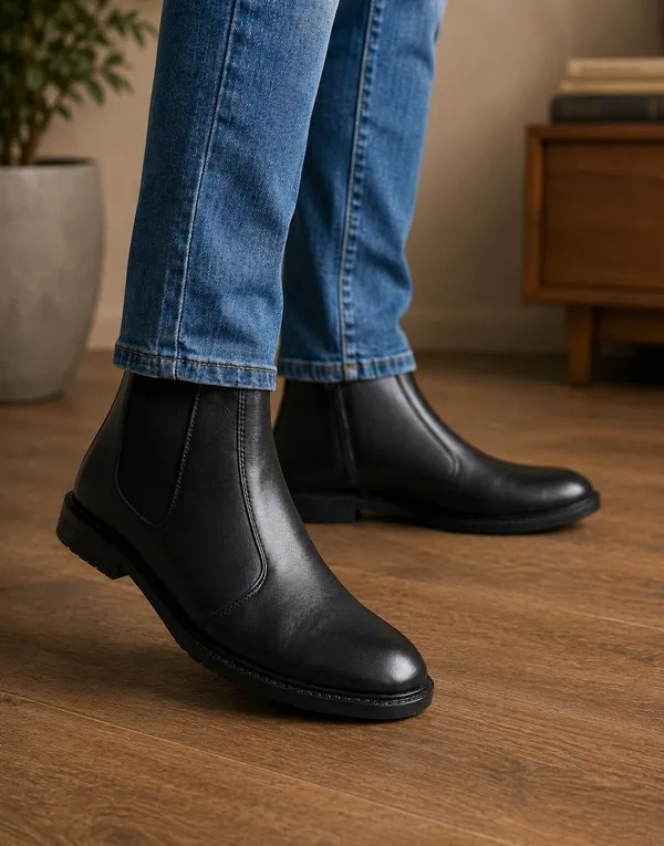 EVICTA_synthetic_Leather_Lightweaight_Trendy_Walking_zip_chalsea_boot_Boots_For_Men_(Black_,_9)