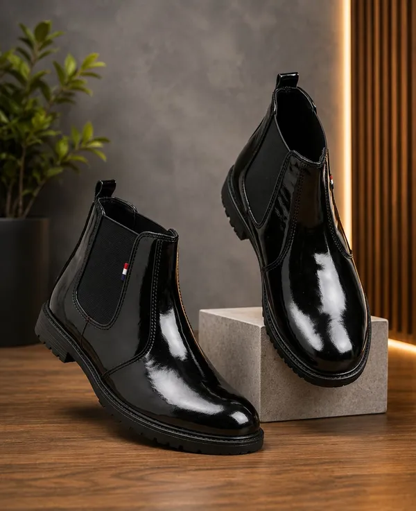 EVICTA_Evicta_Patent_Leather_Lightweaight_Trendy_Walking_zip_chalsea_boot_Boots_For_Men_(Black_,_8)