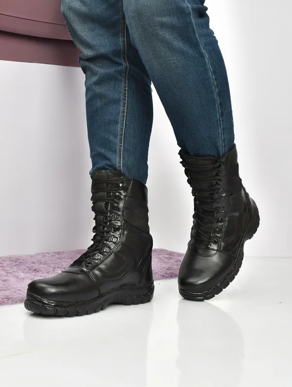 EVICTA_Men's_Black_High-Ankle_Tactical_Military_&_Commando_Combat_Boots_Boots_For_Men_(Black_,_6)