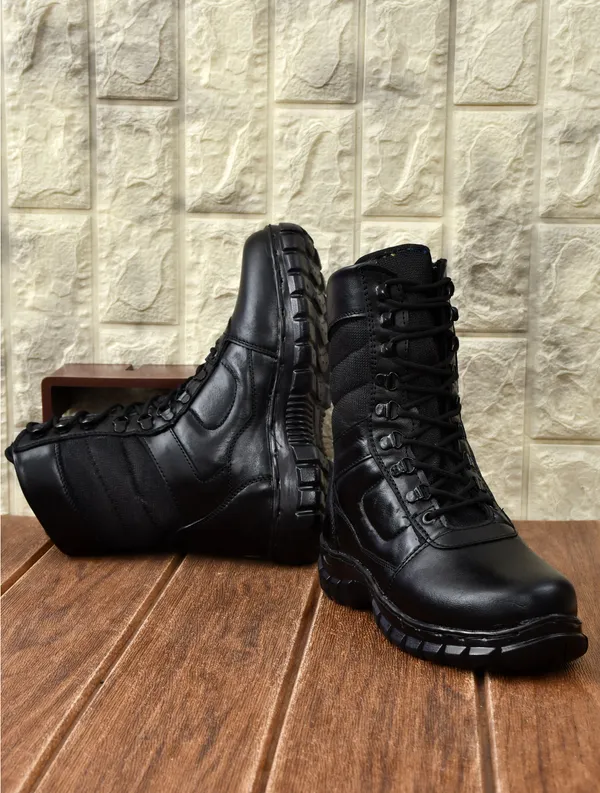 EVICTA_Men's_Black_High-Ankle_Tactical_Military_&_Commando_Combat_Boots_Boots_For_Men_(Black_,_6)