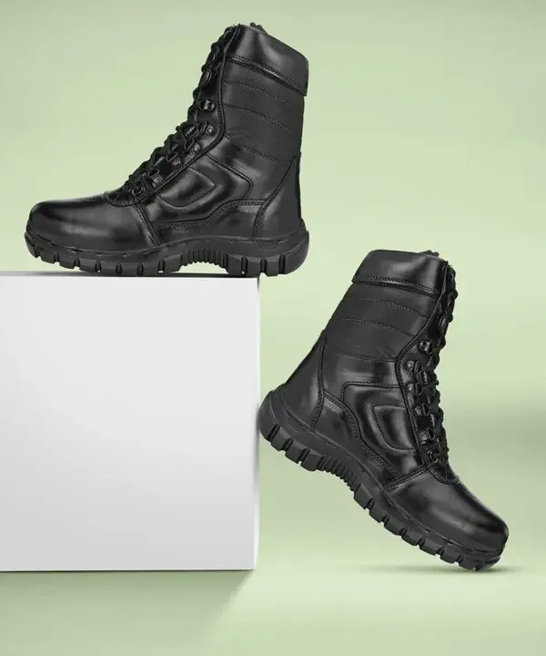 EVICTA_Men's_Black_High-Ankle_Tactical_Military_&_Commando_Combat_Boots_Boots_For_Men_(Black_,_8)