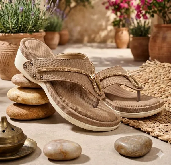 EVICTA_Women_Wedges_(Beige_,_5)