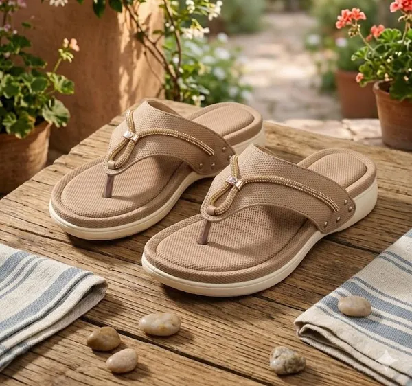 EVICTA_Women_Wedges_(Beige_,_5)