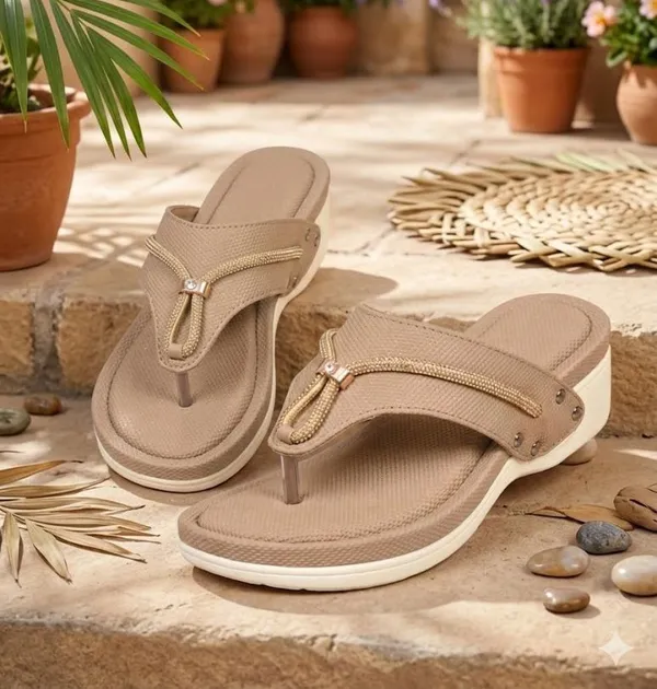 EVICTA_Women_Wedges_(Beige_,_5)