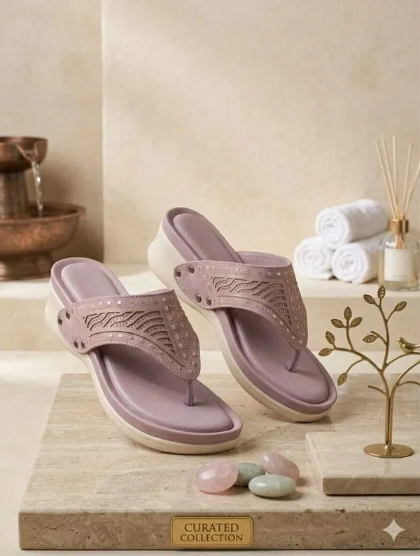 EVICTA_Women_Wedges_(Pink_,_4)