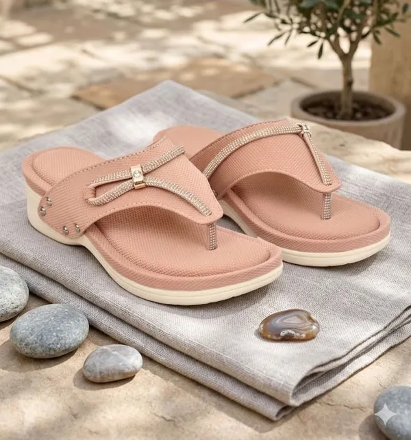 EVICTA_Women_Wedges_(Pink_,_8)