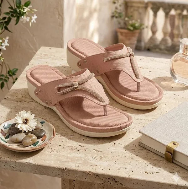 EVICTA_Women_Wedges_(Pink_,_8)