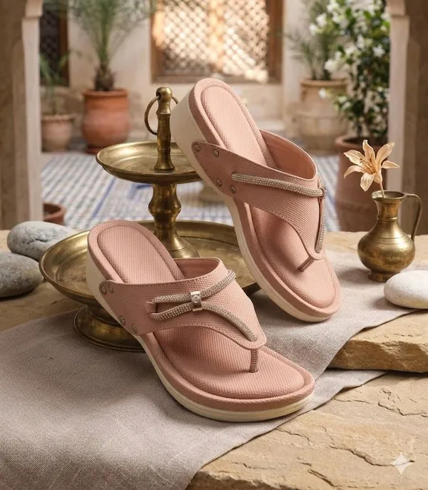 EVICTA_Women_Wedges_(Pink_,_8)