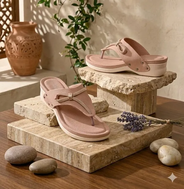 EVICTA_Women_Wedges_(Pink_,_8)