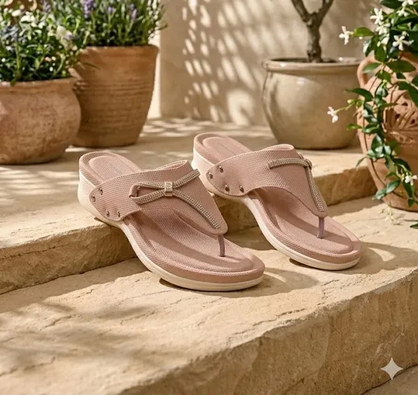 EVICTA_Women_Wedges_(Pink_,_8)