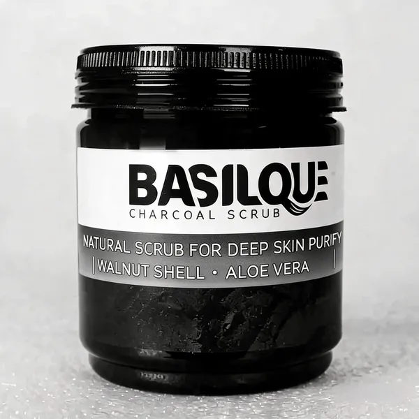 Basilique_Activated_Charcoal_Scrub_Walnut_Shell_Aloe_Vera