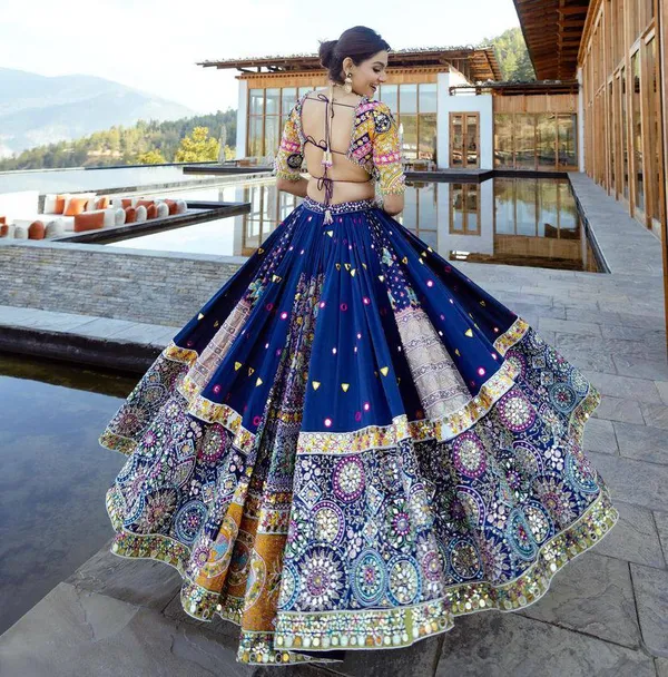 Blue_And_Pink_Designer_Lehngha_Real_Mirror_Work_With_Dupatta