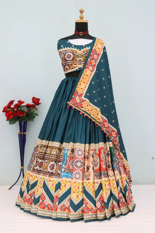 Multi_Colour_Heavy_Work_Look_Navratri_Choli_Collection_Blouse_With_Dupatta_Set