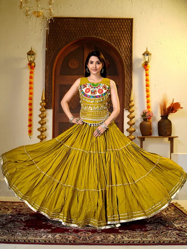 Pure_Cotton_Heavy_Handwork_And_Mirrorwork_Ready_To_Wear_Lehengha_Choli